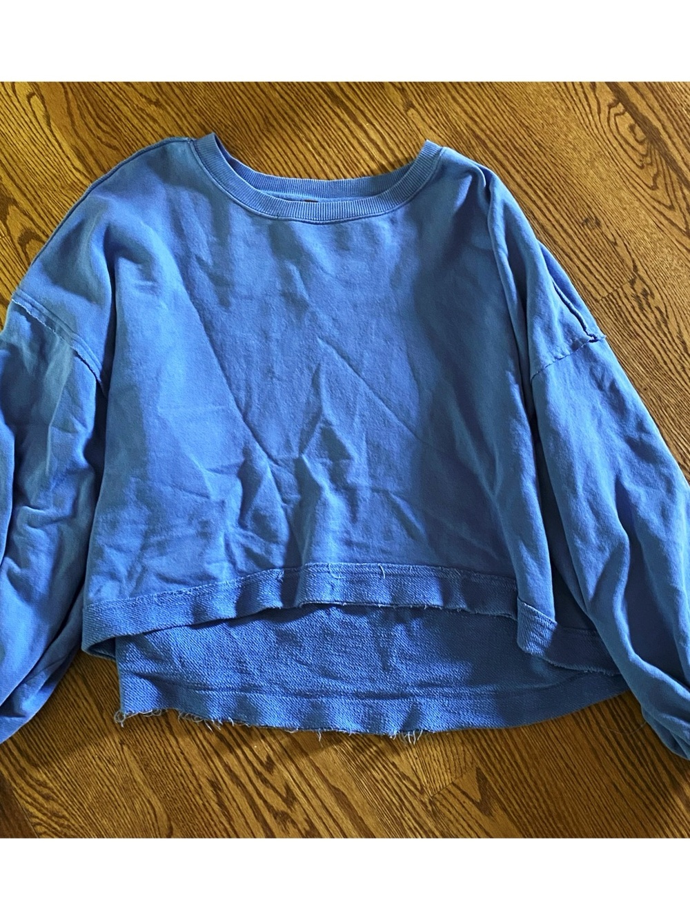 FREE PEOPLE Periwinkle Blue Oversized Boho Sweatshirt - Picture 4 of 5